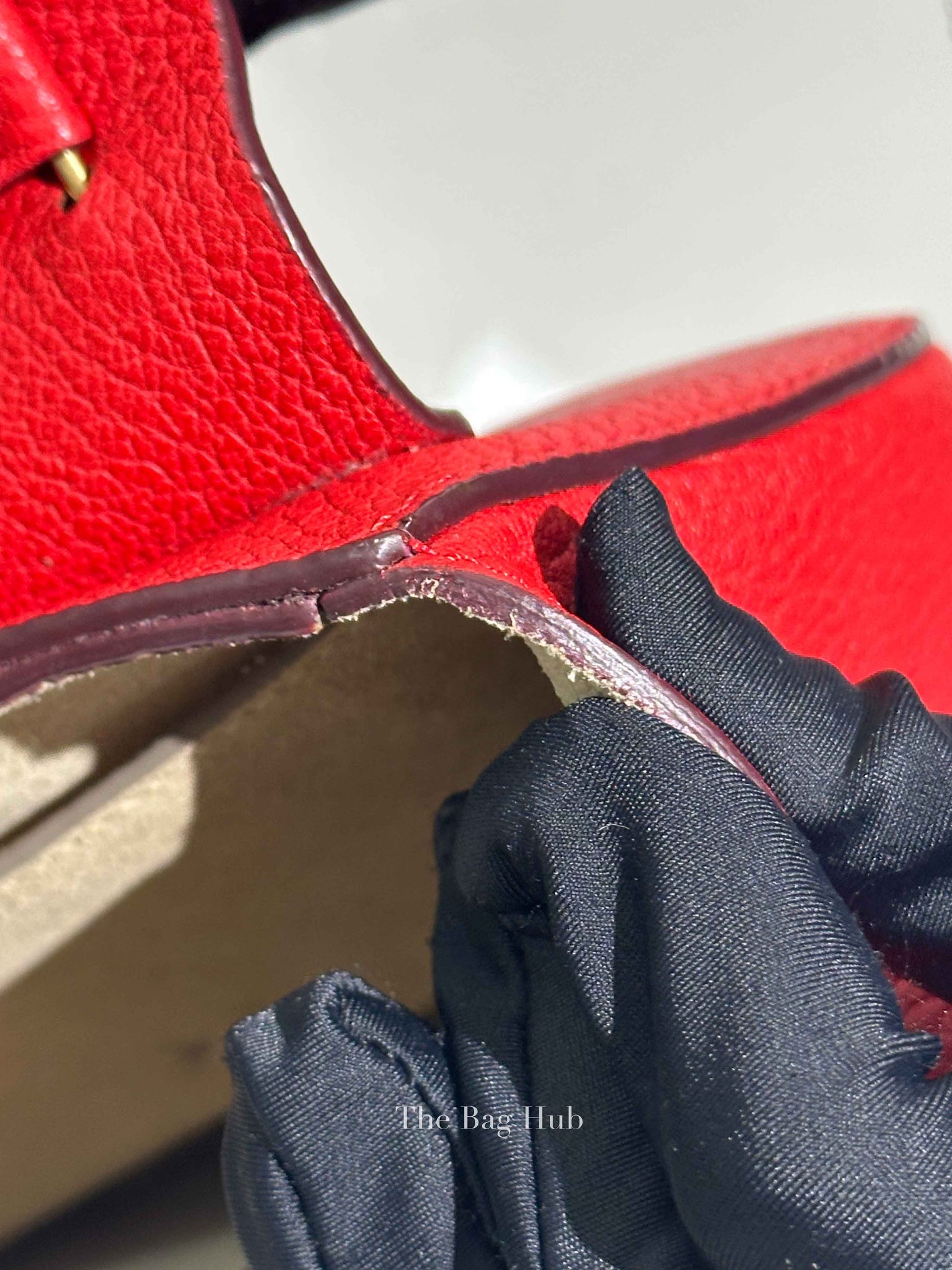 Chloe Red Leather Drew Small Bag