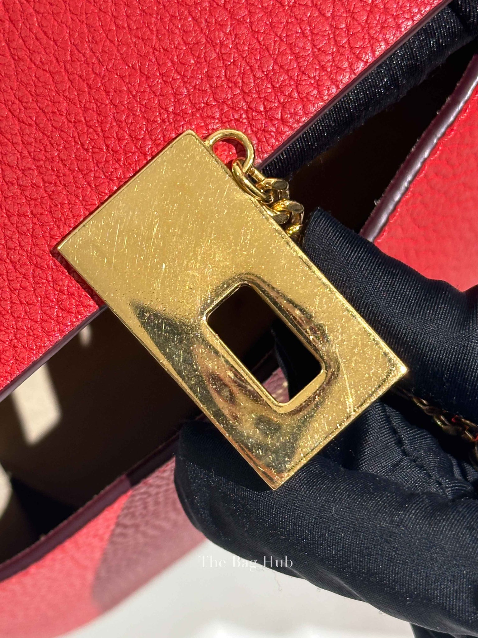 Chloe Red Leather Drew Small Bag