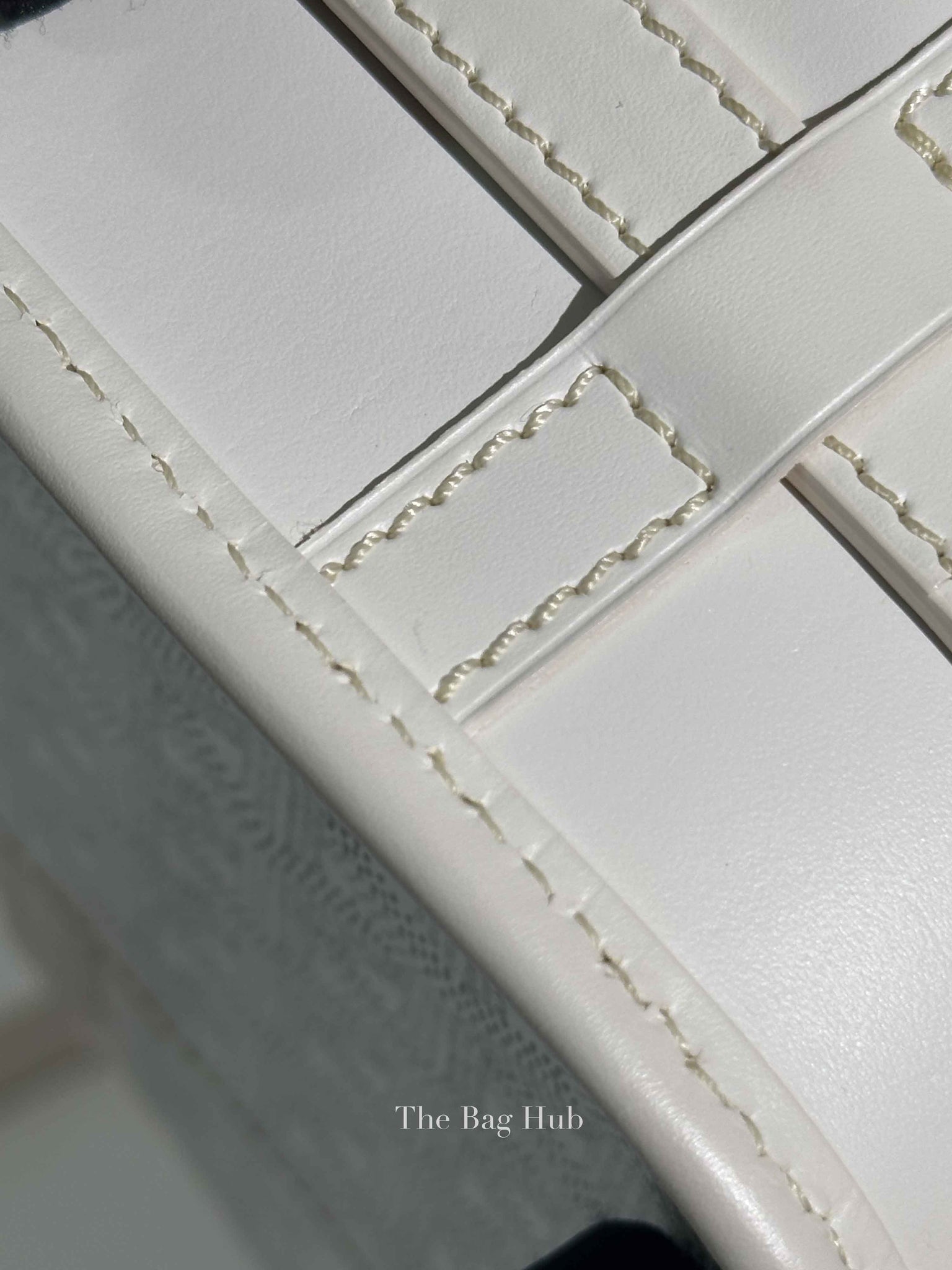 Goyard Blanc Goyardine Coated Canvas and Leather Belvedere PM Bag
