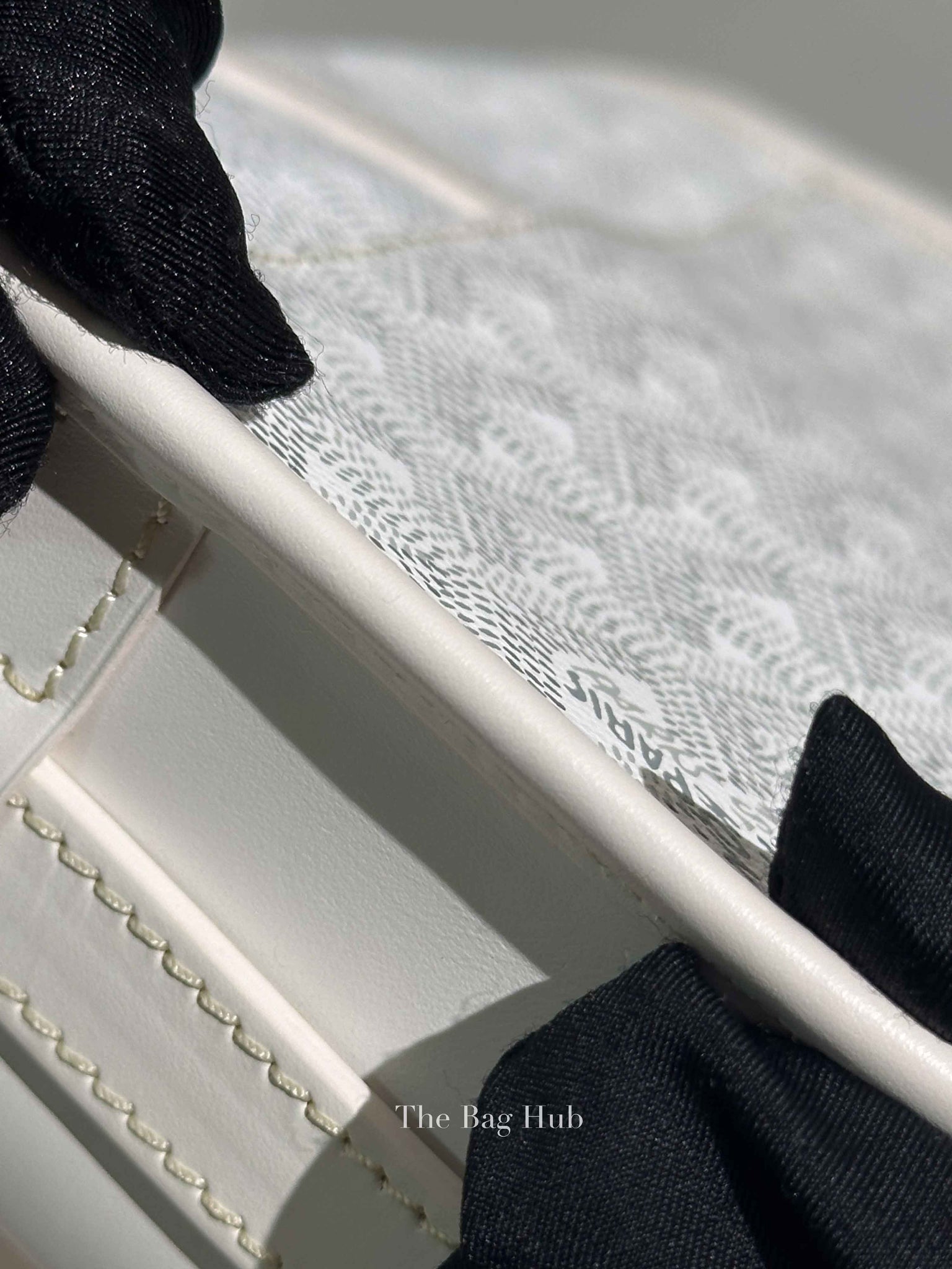 Goyard Blanc Goyardine Coated Canvas and Leather Belvedere PM Bag