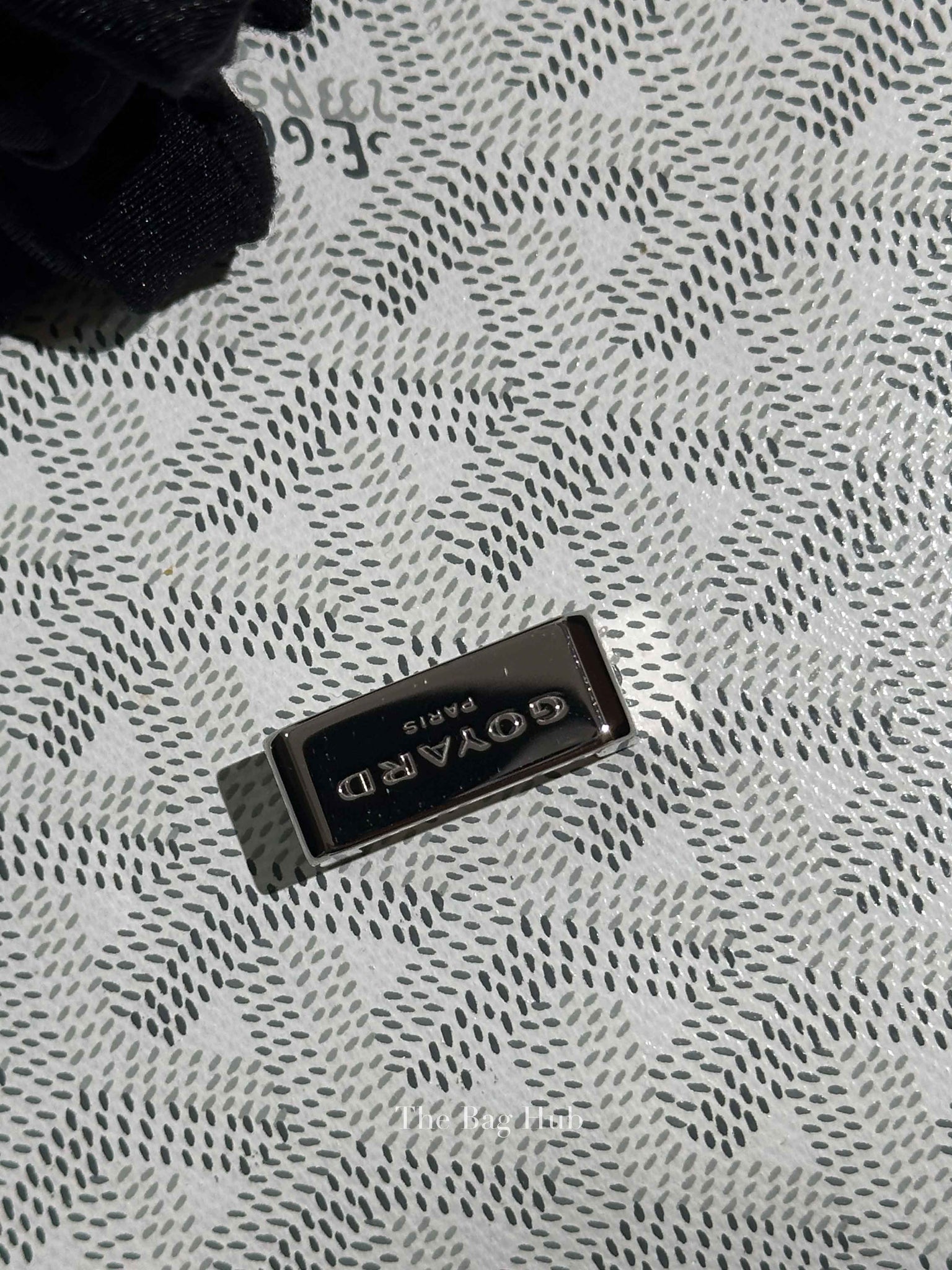 Goyard Blanc Goyardine Coated Canvas and Leather Belvedere PM Bag