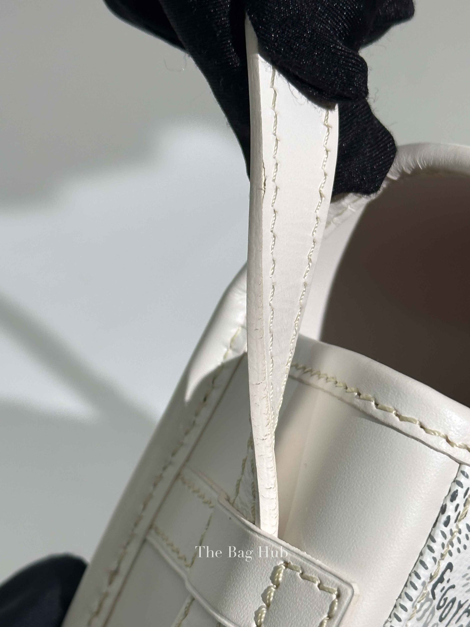 Goyard Blanc Goyardine Coated Canvas and Leather Belvedere PM Bag