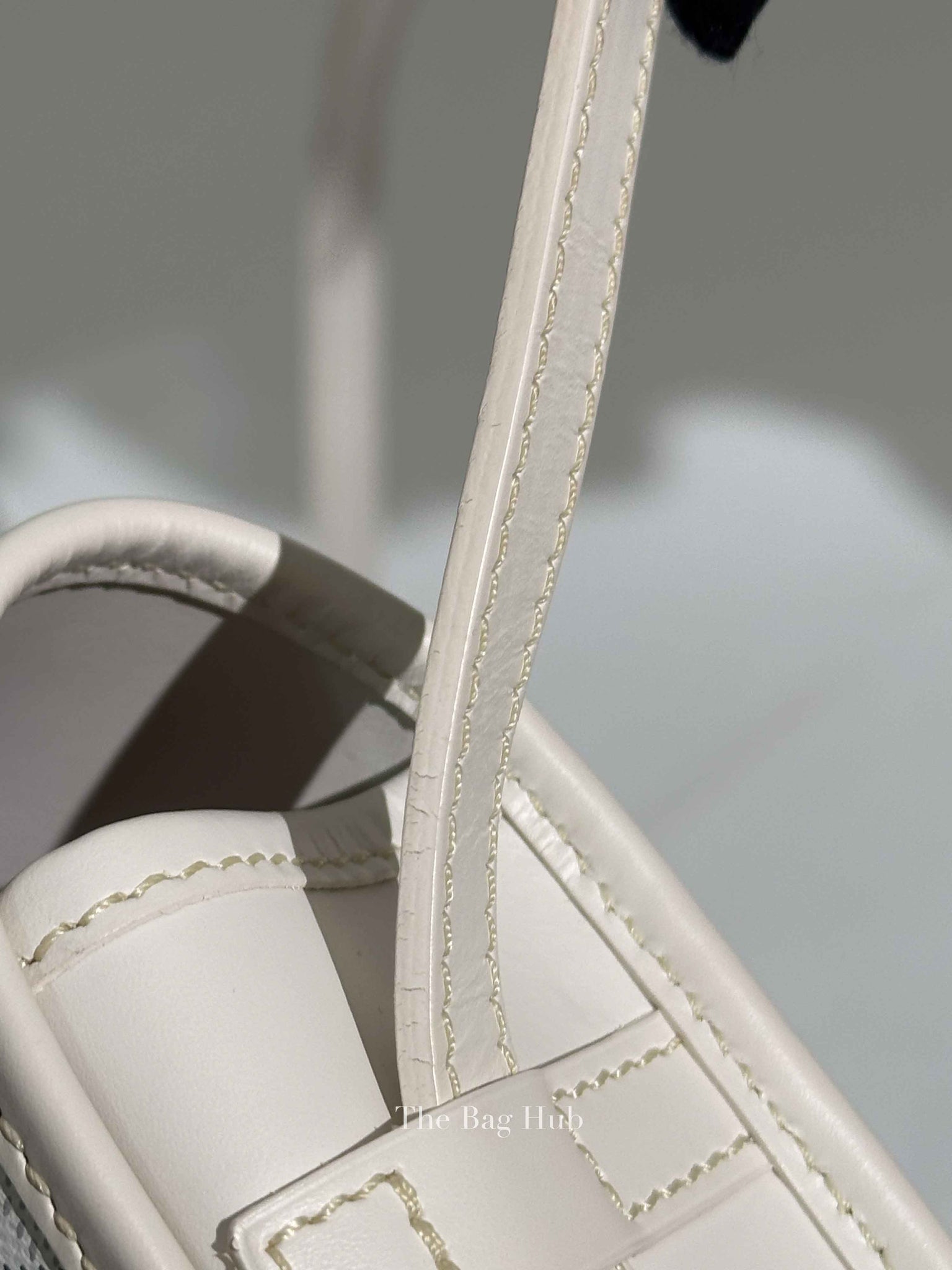 Goyard Blanc Goyardine Coated Canvas and Leather Belvedere PM Bag