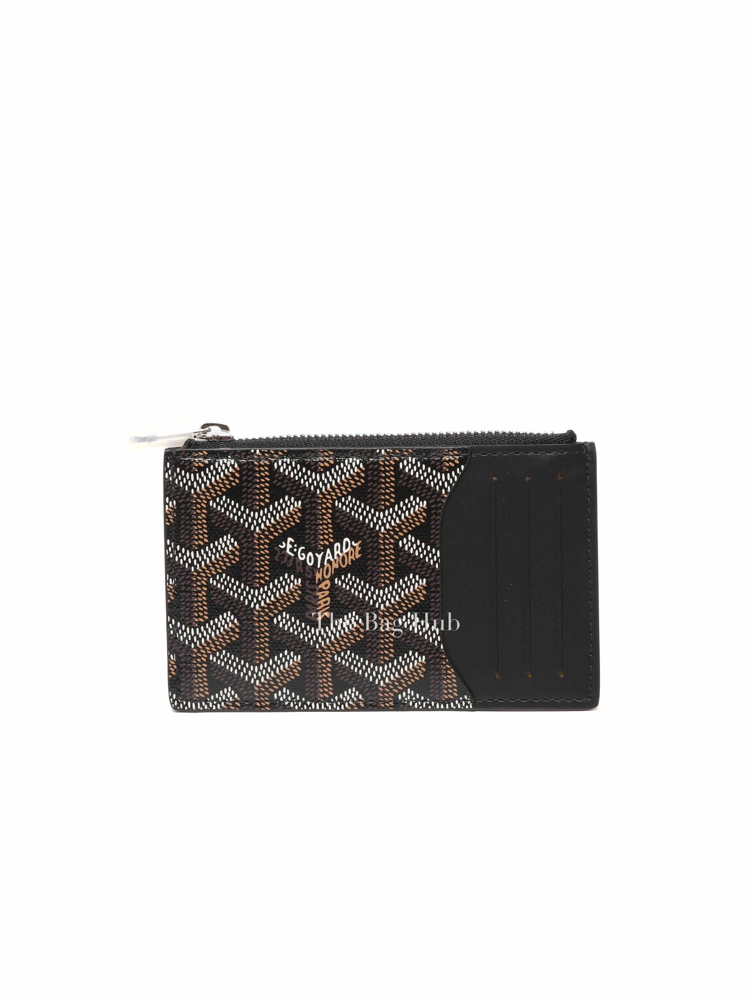 Goyard Black Bourbon Zipped Card Holder