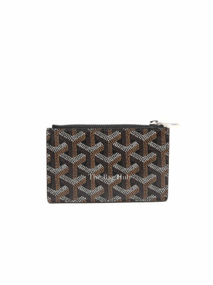 Goyard Black Bourbon Zipped Card Holder