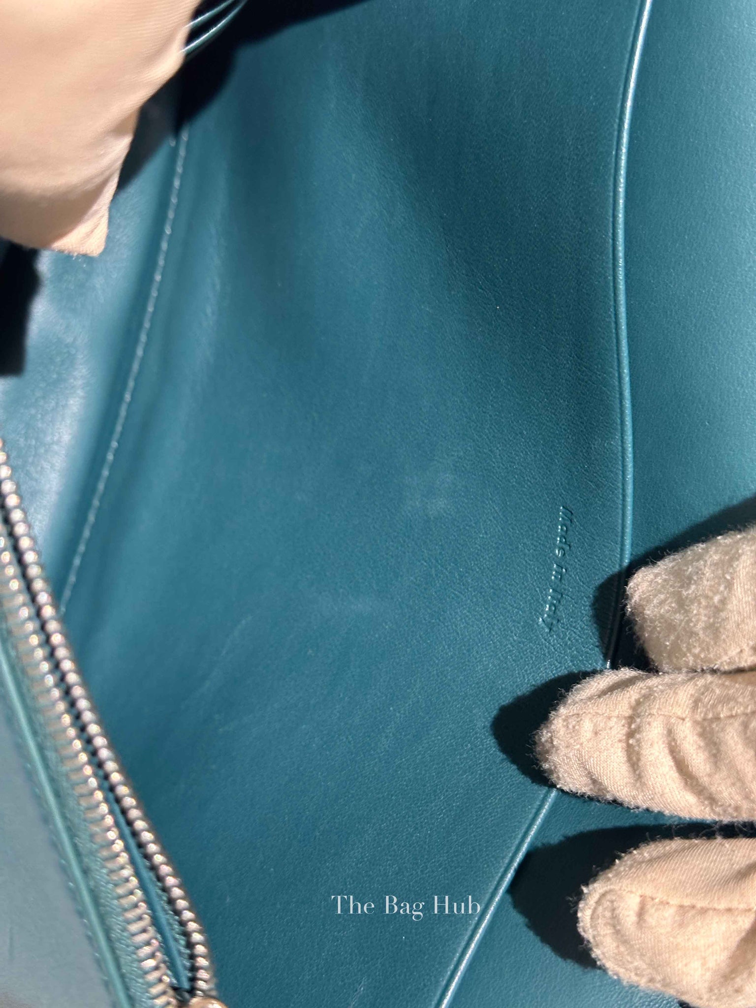 Celine Dark Green Smooth Lambskin Frame Evening Chain Clutch Bag