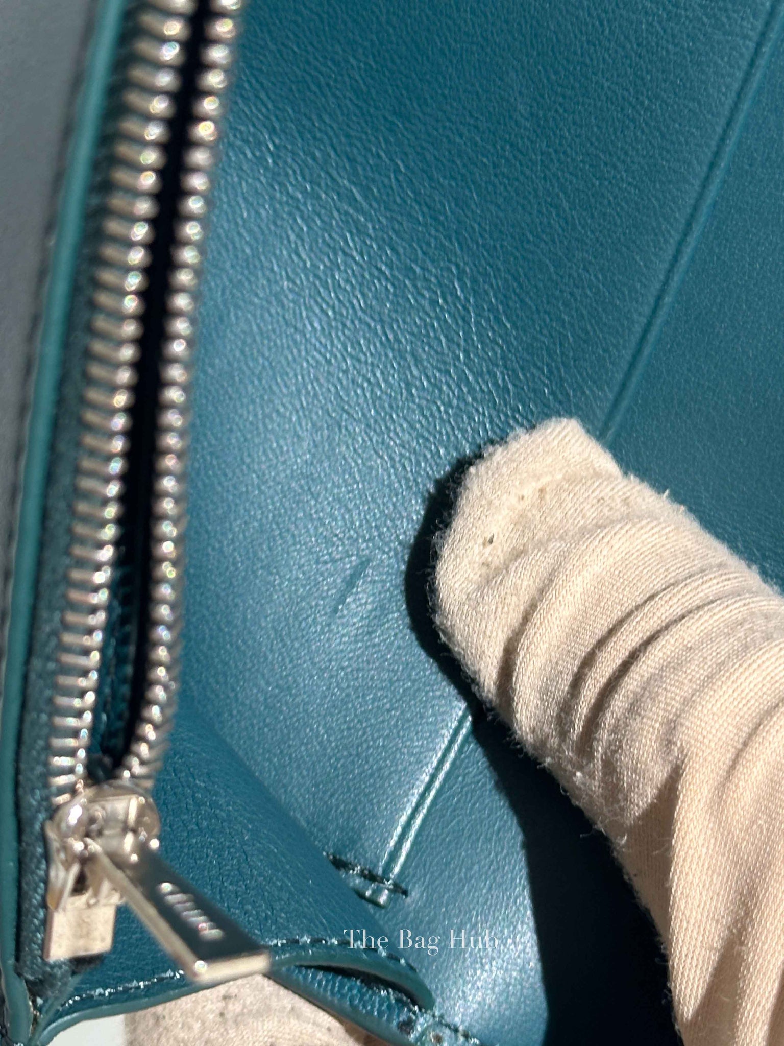 Celine Dark Green Smooth Lambskin Frame Evening Chain Clutch Bag
