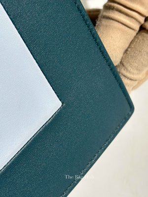 Celine Dark Green Smooth Lambskin Frame Evening Chain Clutch Bag