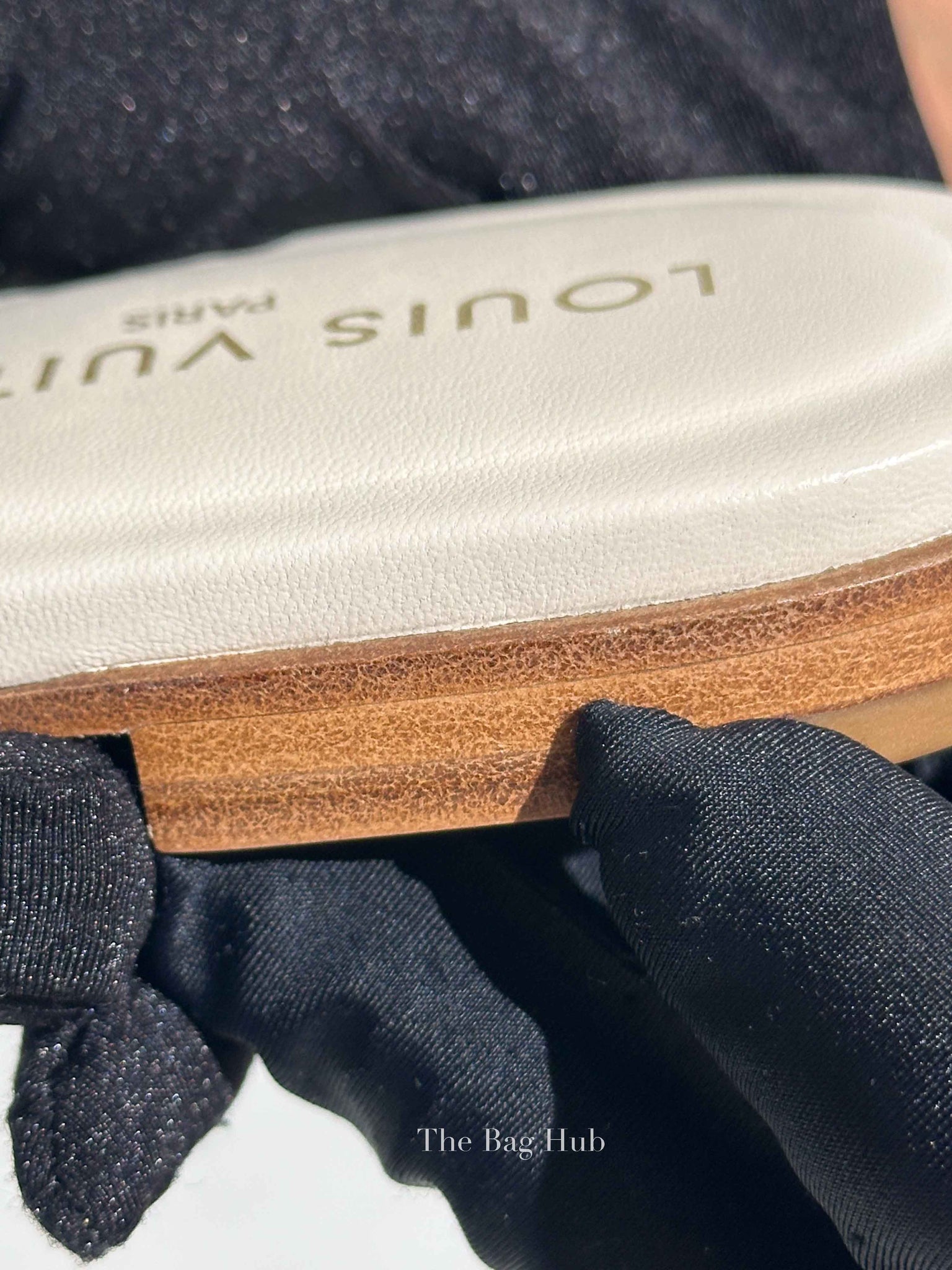 Louis Vuitton White Monogram Embossed Canvas Revival Flat Mules Size 39