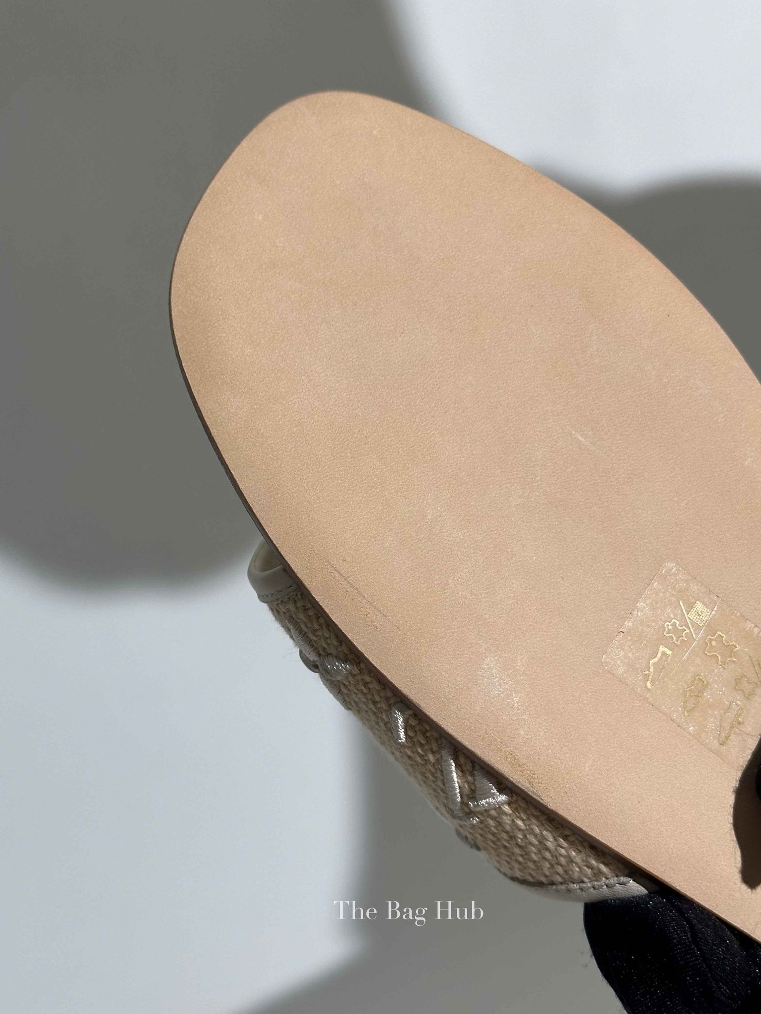 Louis Vuitton White Monogram Embossed Canvas Revival Flat Mules Size 39
