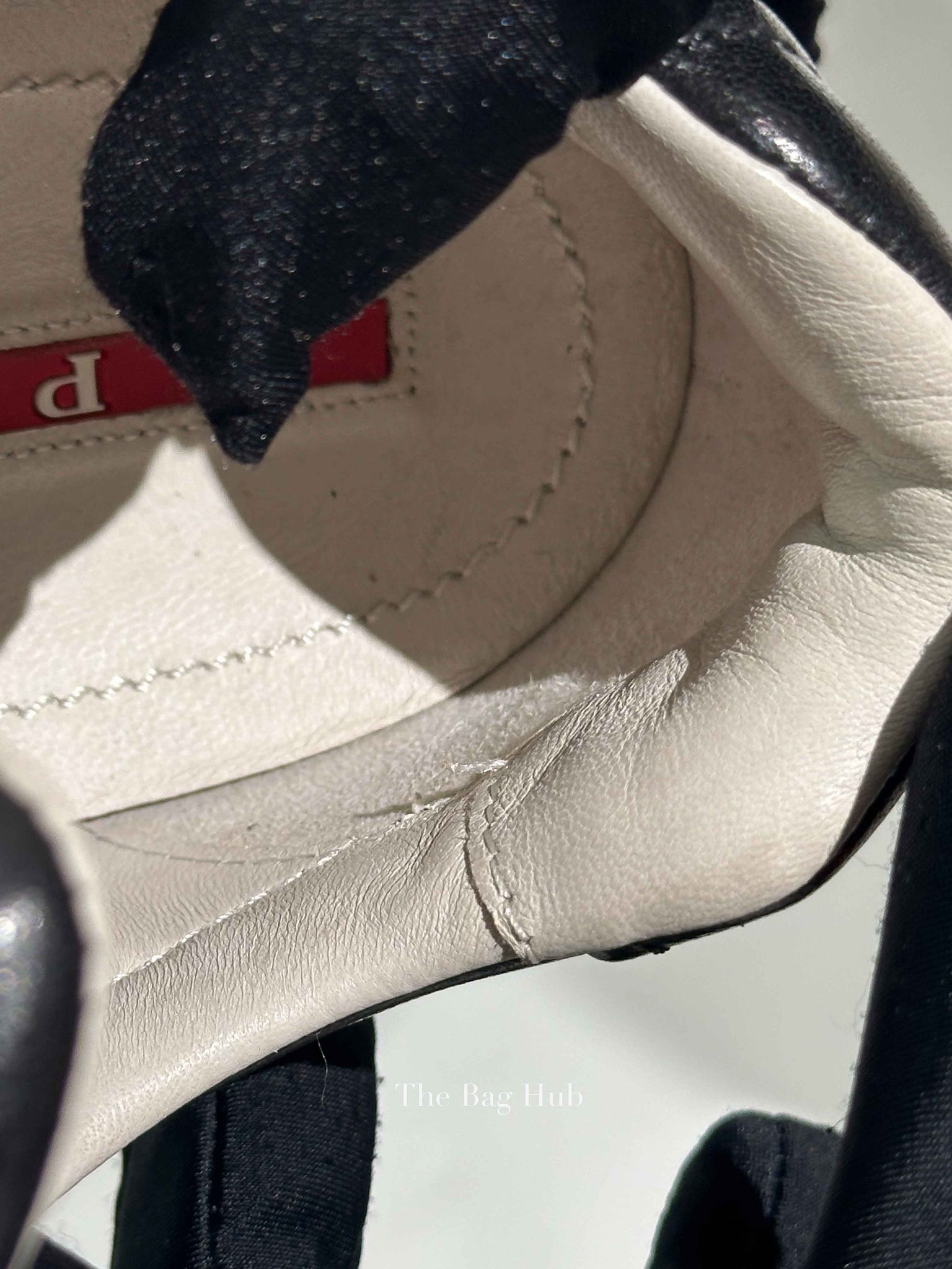 Prada Black Leather Low Top Sneakers Size 39.5