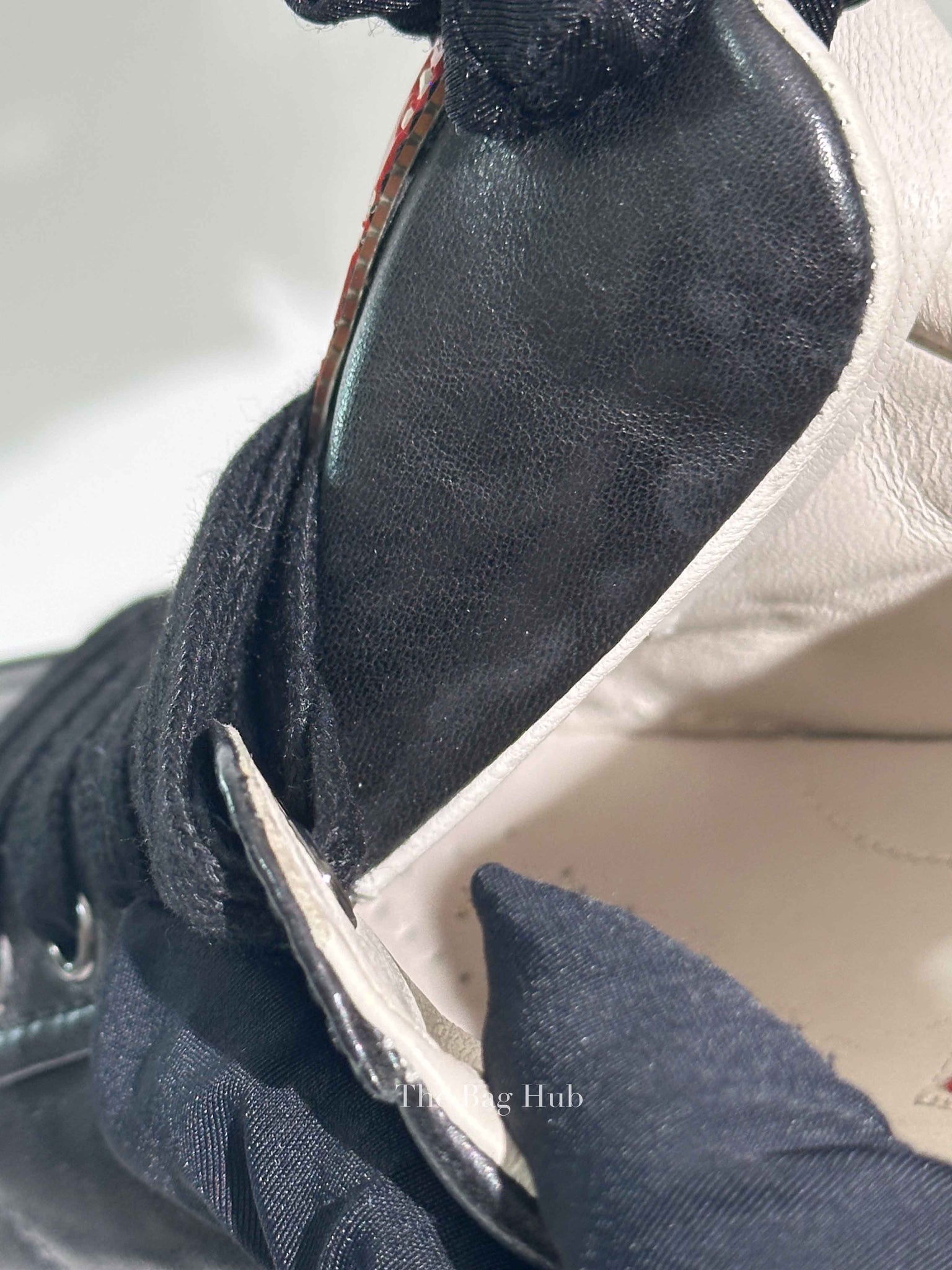Prada Black Leather Low Top Sneakers Size 39.5