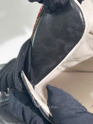 Prada Black Leather Low Top Sneakers Size 39.5