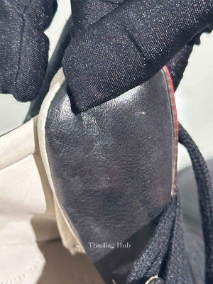 Prada Black Leather Low Top Sneakers Size 39.5