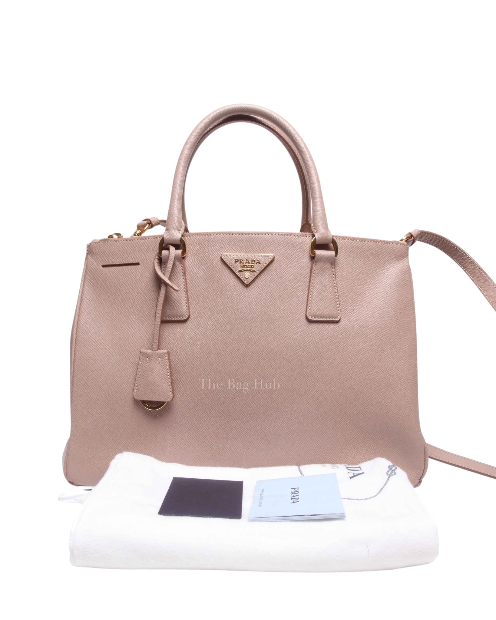 Prada Cammeo Saffiano Lux Double Zip Tote Bag BN2274 | Designer