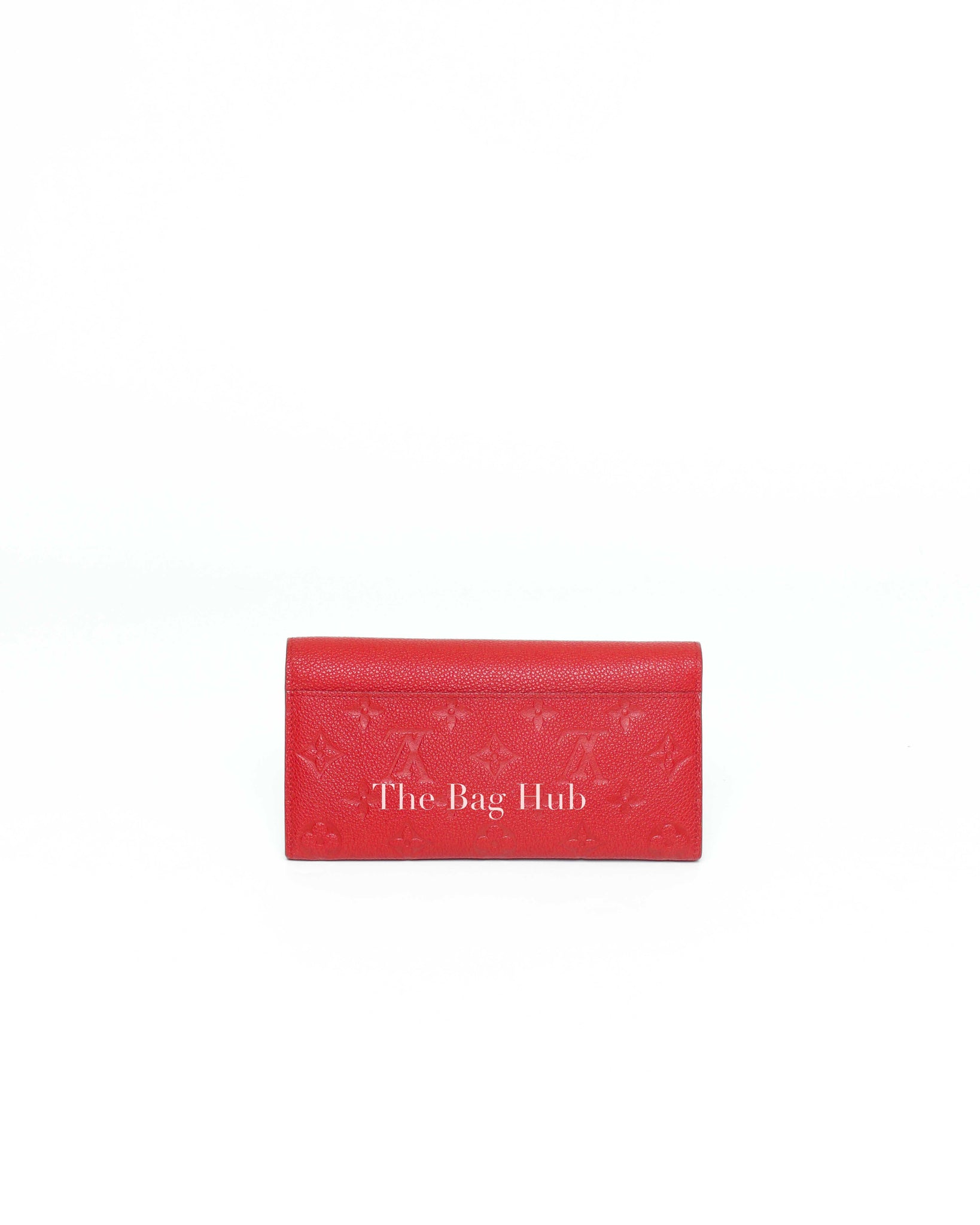 Louis Vuitton Red Monogram Empreinte Sarah Long Wallet