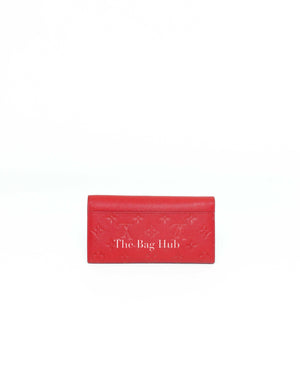 Louis Vuitton Red Monogram Empreinte Sarah Long Wallet