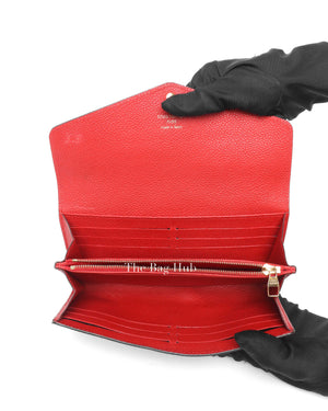 Louis Vuitton Red Monogram Empreinte Sarah Long Wallet