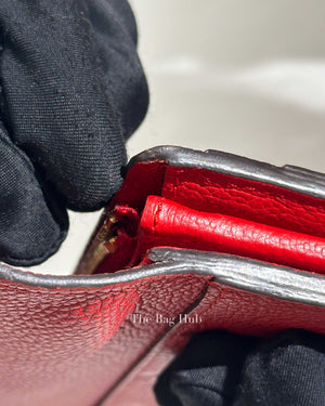 Louis Vuitton Red Monogram Empreinte Sarah Long Wallet
