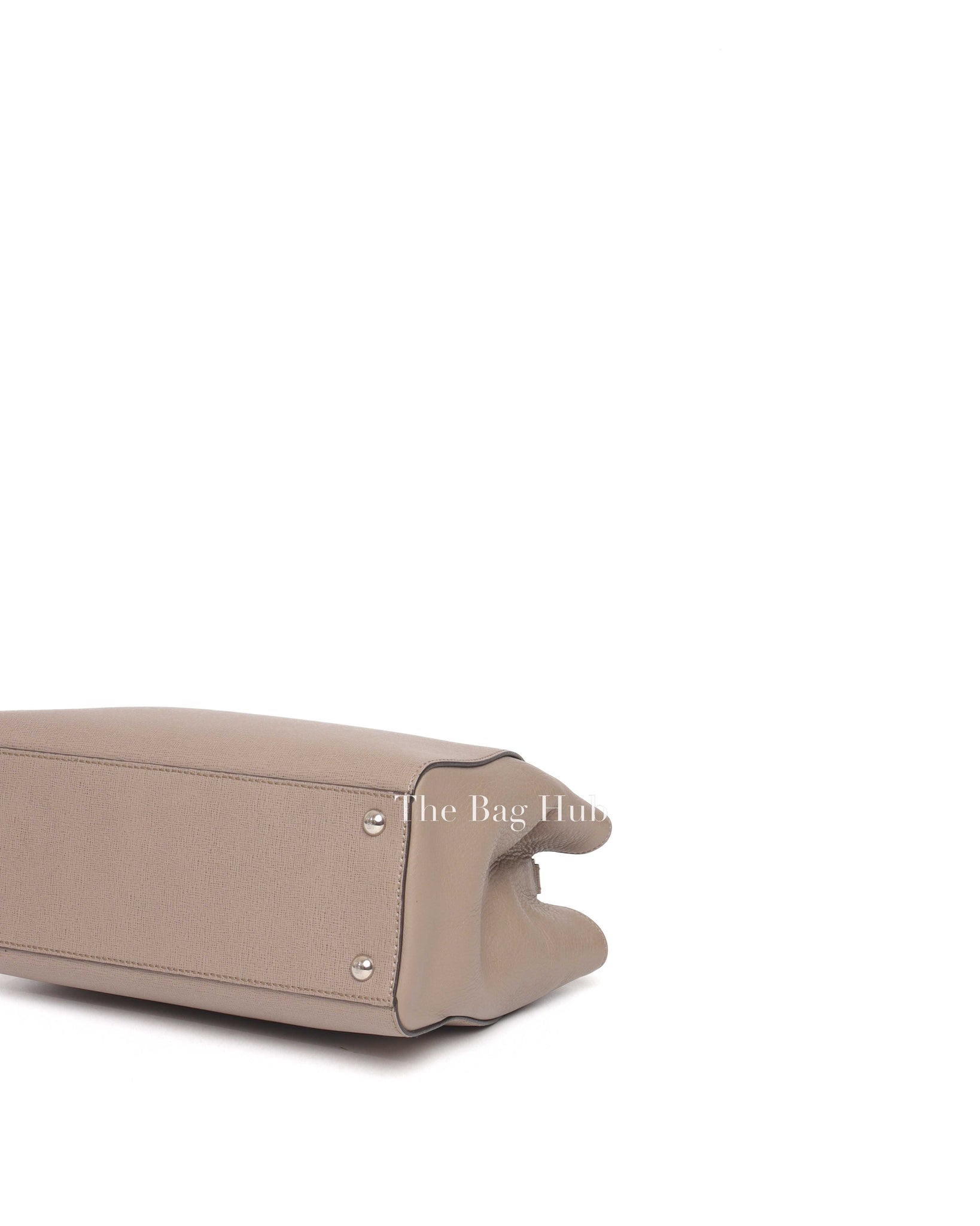 Fendi Taupe Saffiano/smooth Leather Petite 2jours Tote Bag