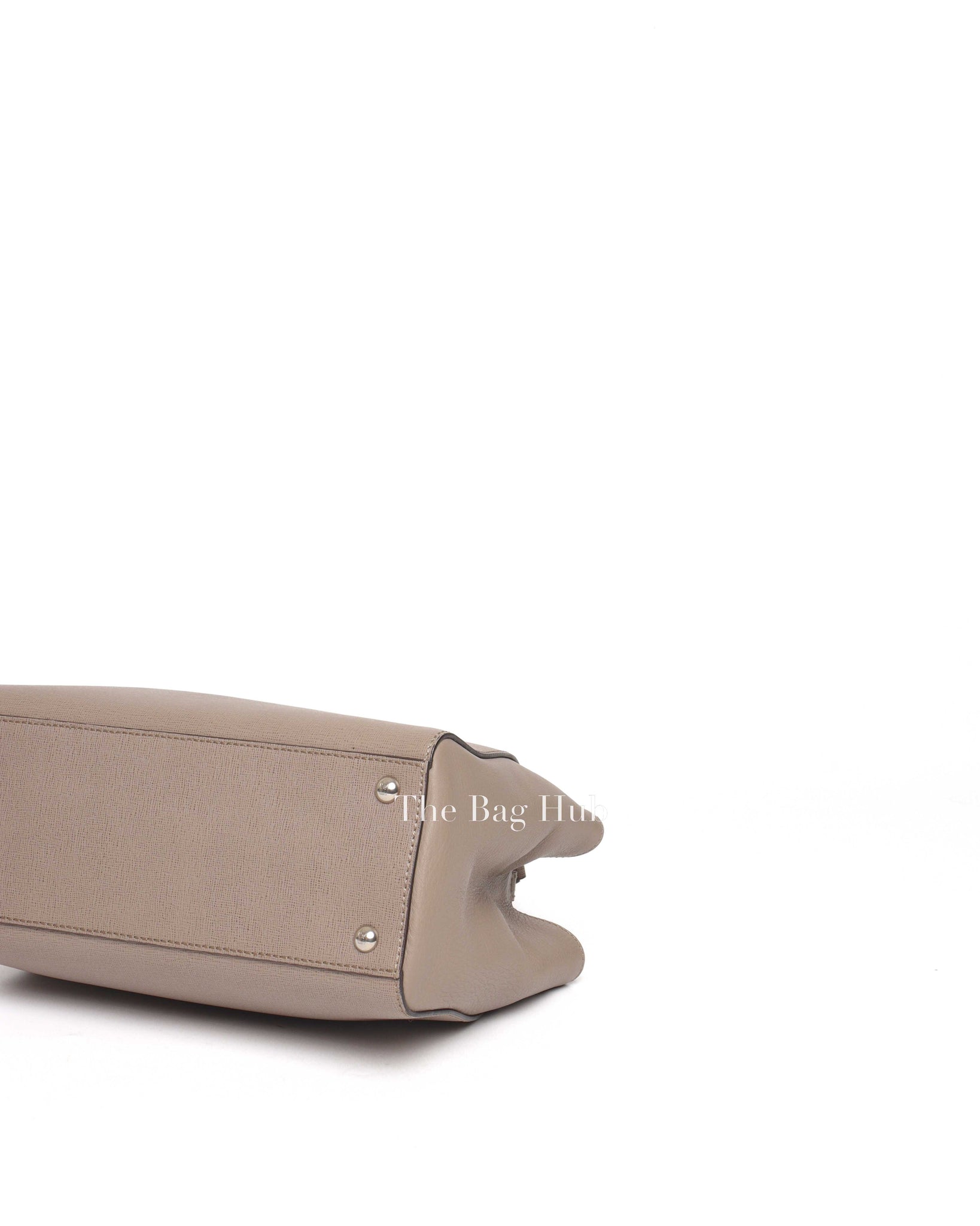 Fendi Taupe Saffiano/smooth Leather Petite 2jours Tote Bag