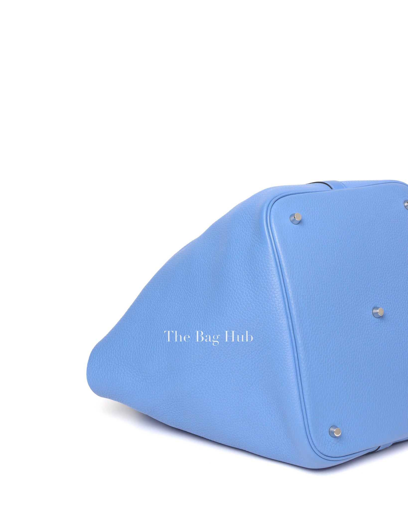 Hermes Blue Clemence Picotin 26 Bag PHW