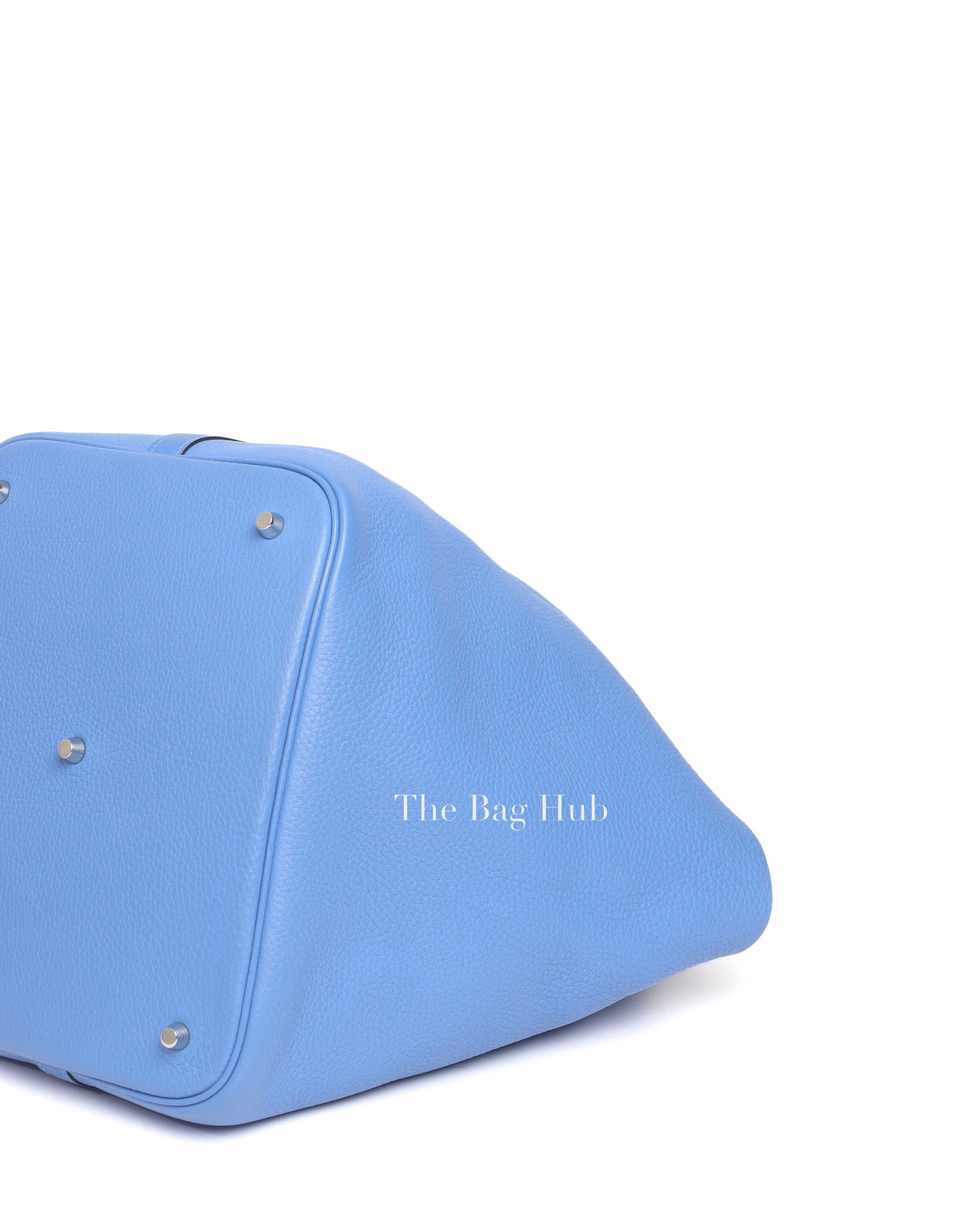 Hermes Blue Clemence Picotin 26 Bag PHW