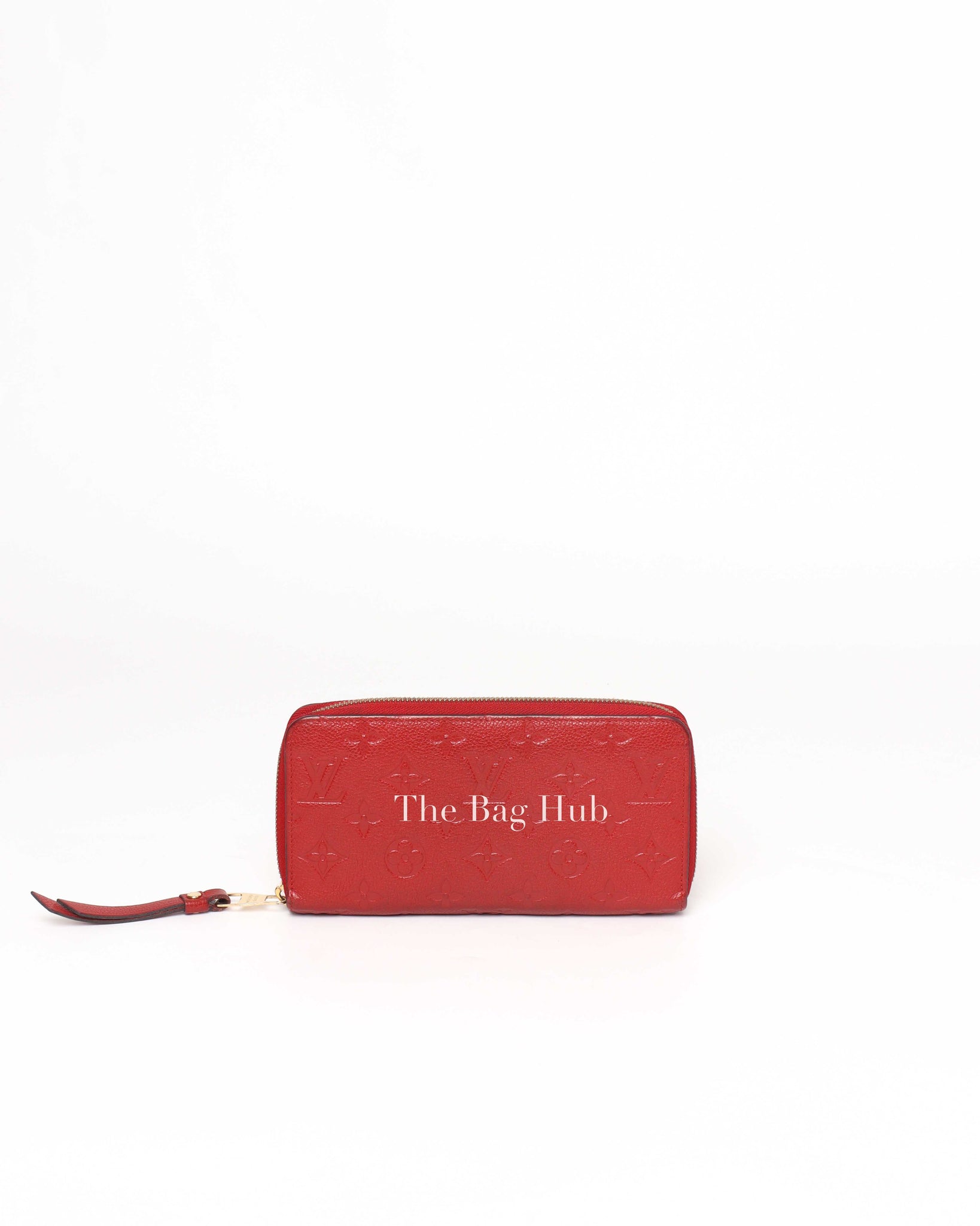 Louis Vuitton Red Empreinte Leather Monogram Secret Long Wallet