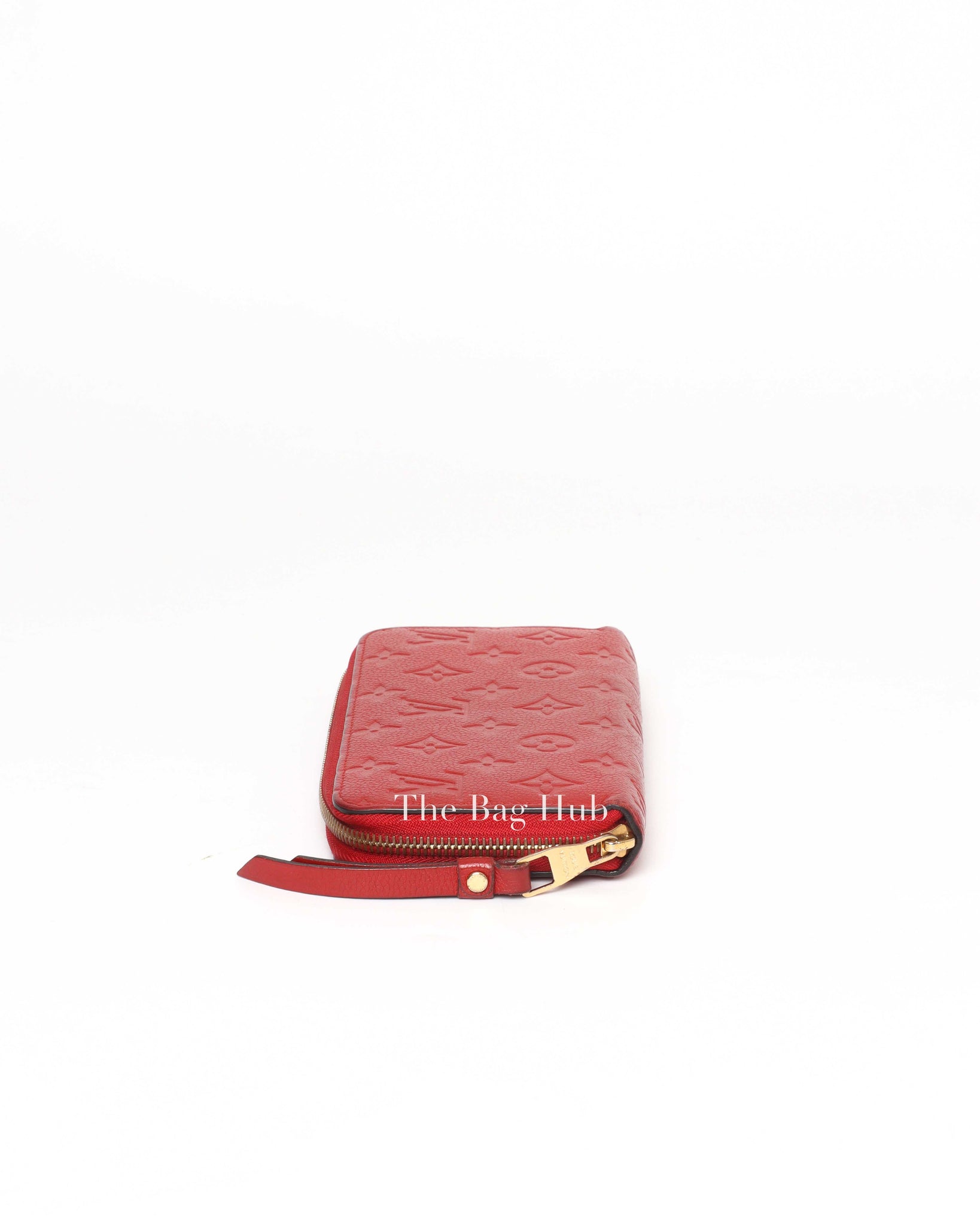 Louis Vuitton Red Empreinte Leather Monogram Secret Long Wallet
