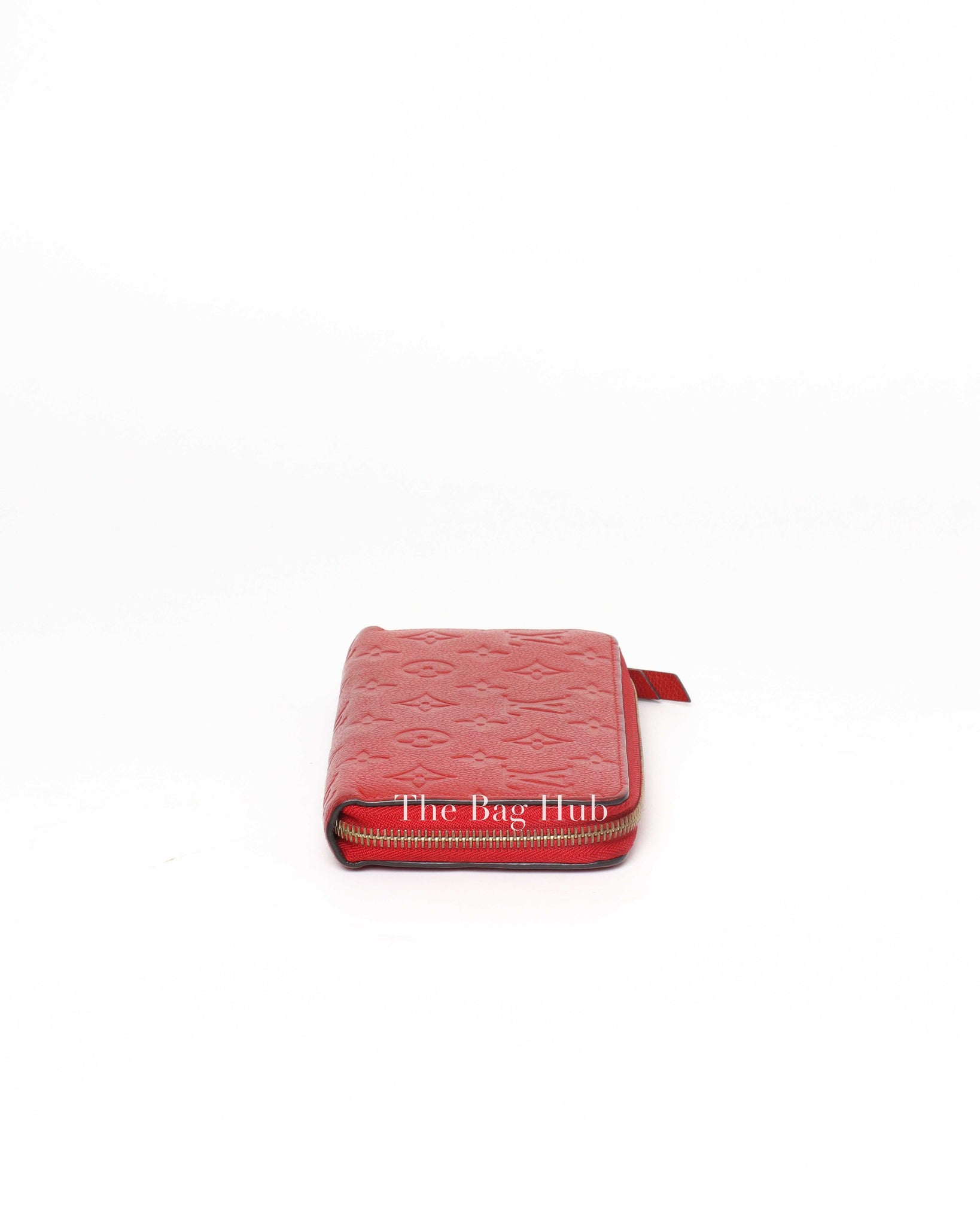 Louis Vuitton Red Empreinte Leather Monogram Secret Long Wallet