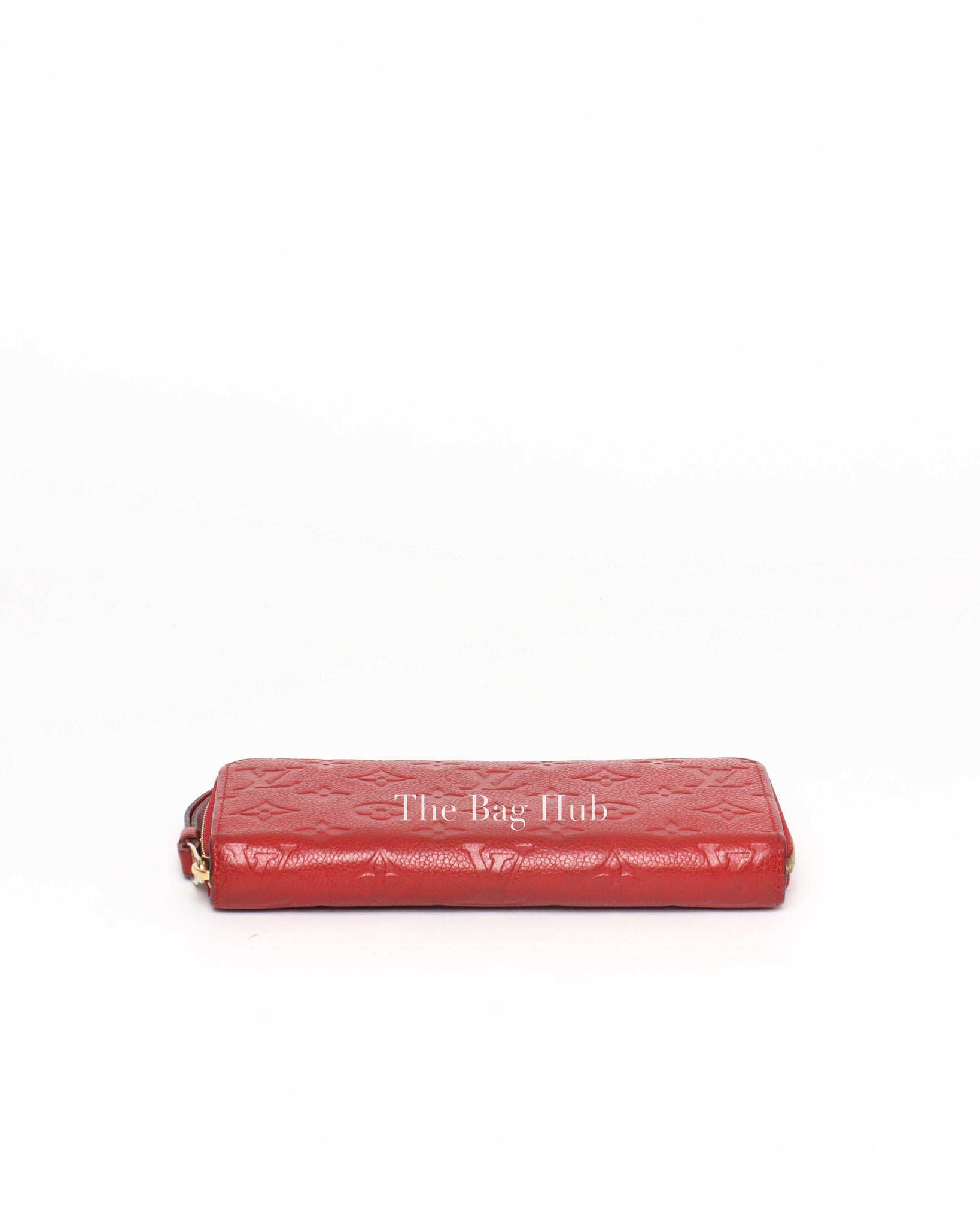 Louis Vuitton Red Empreinte Leather Monogram Secret Long Wallet