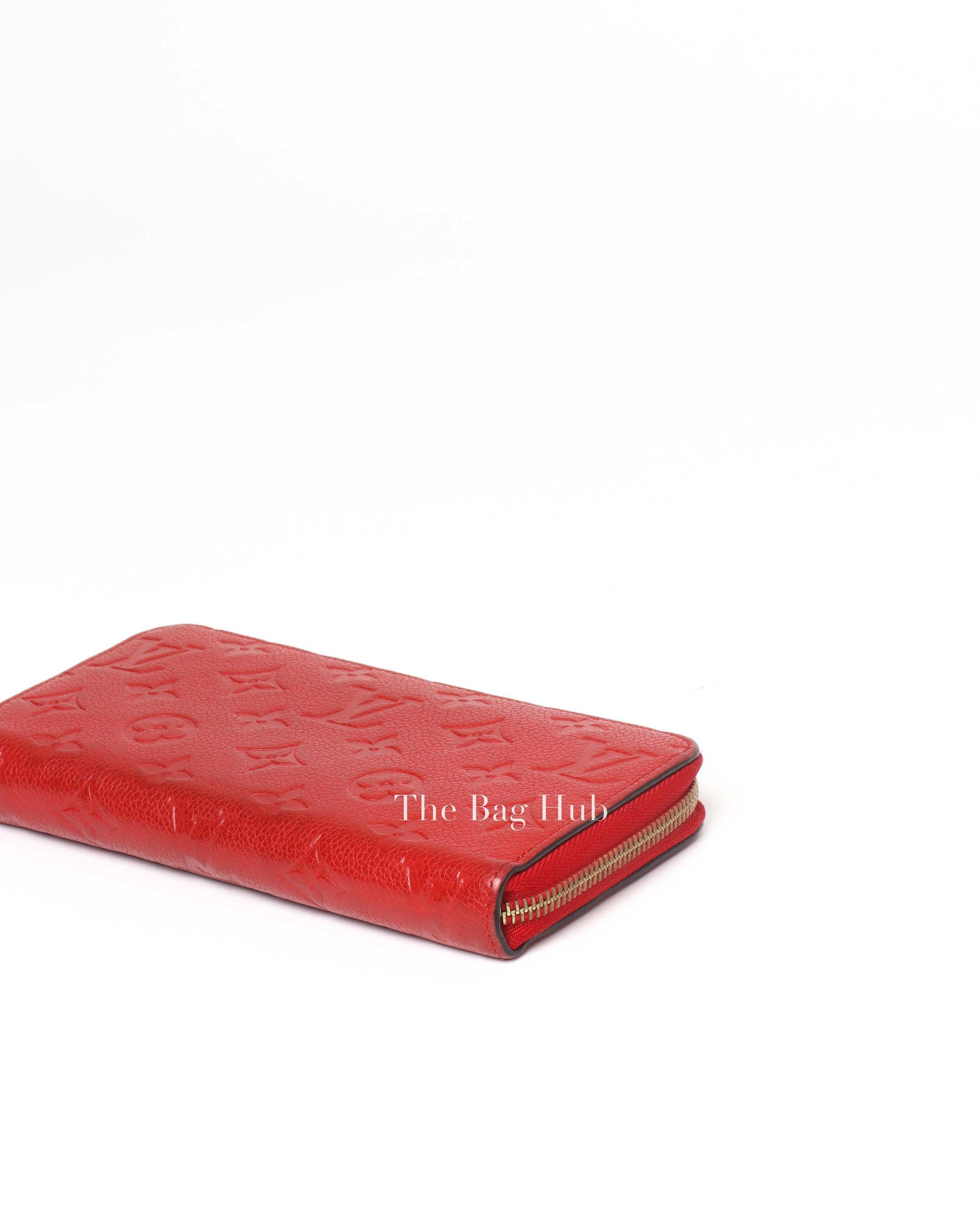 Louis Vuitton Red Empreinte Leather Monogram Secret Long Wallet