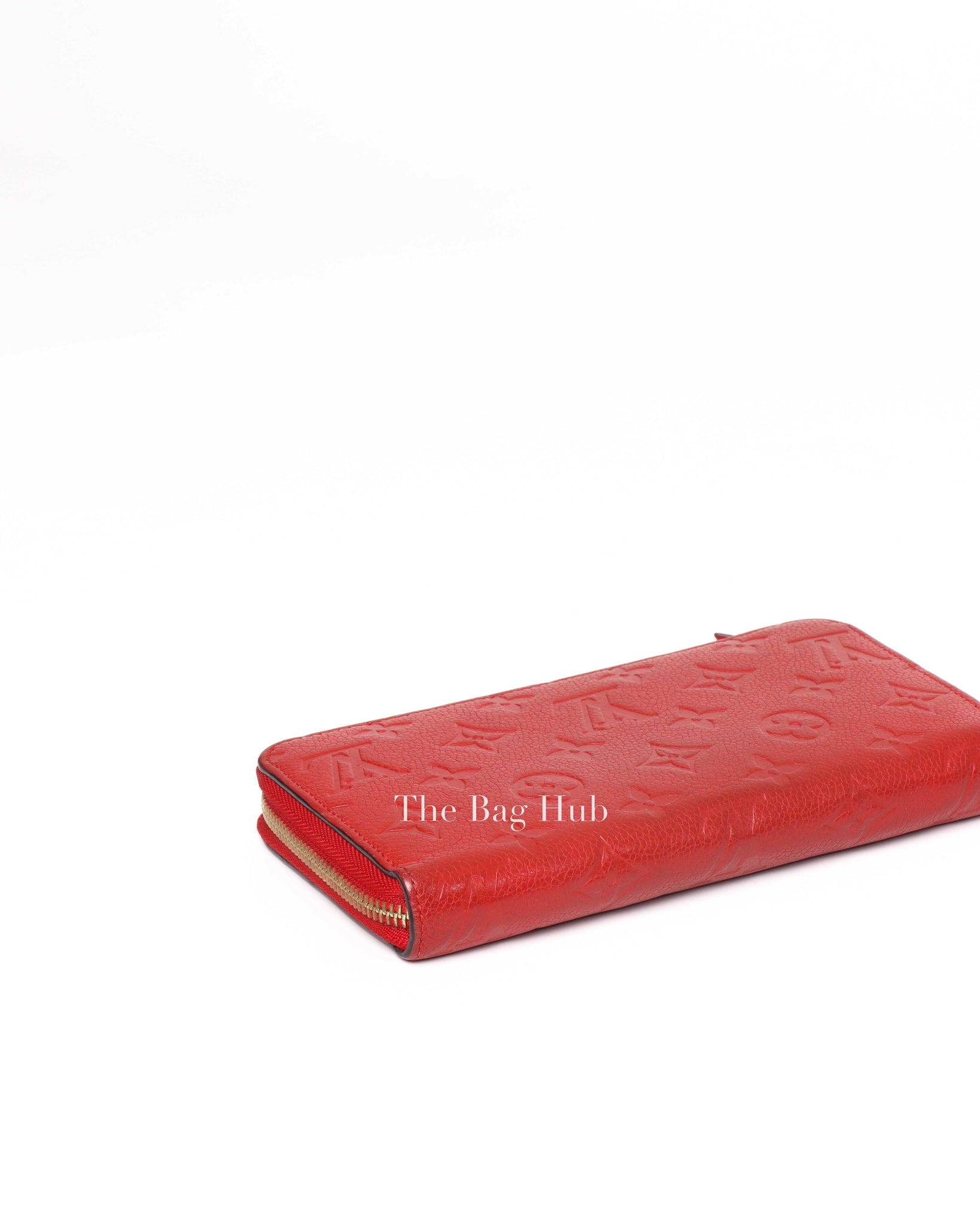 Louis Vuitton Red Empreinte Leather Monogram Secret Long Wallet