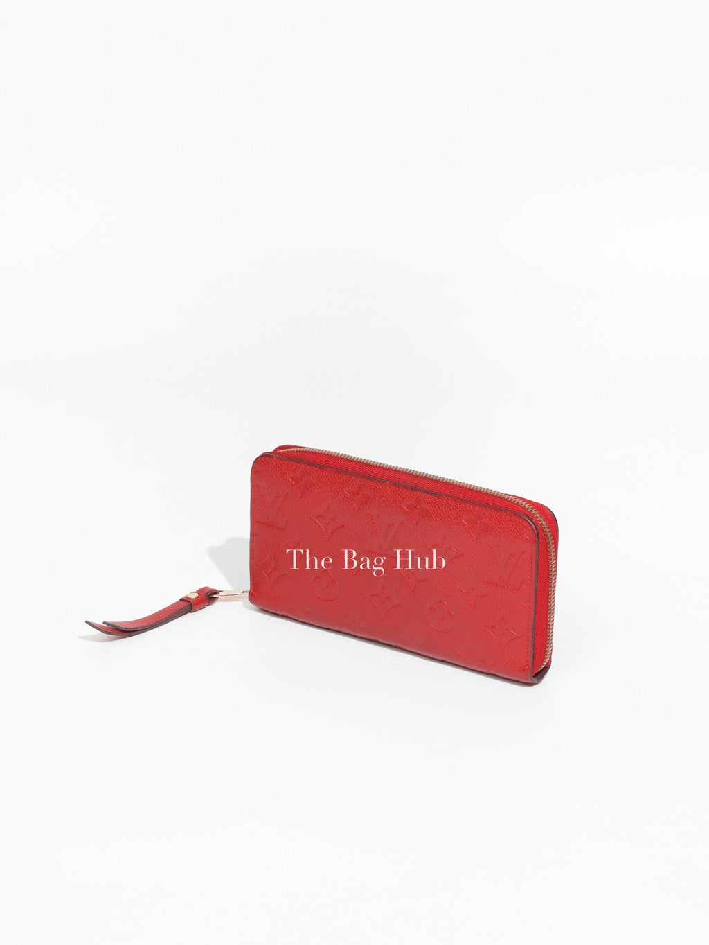 Louis Vuitton Red Empreinte Leather Monogram Secret Long Wallet