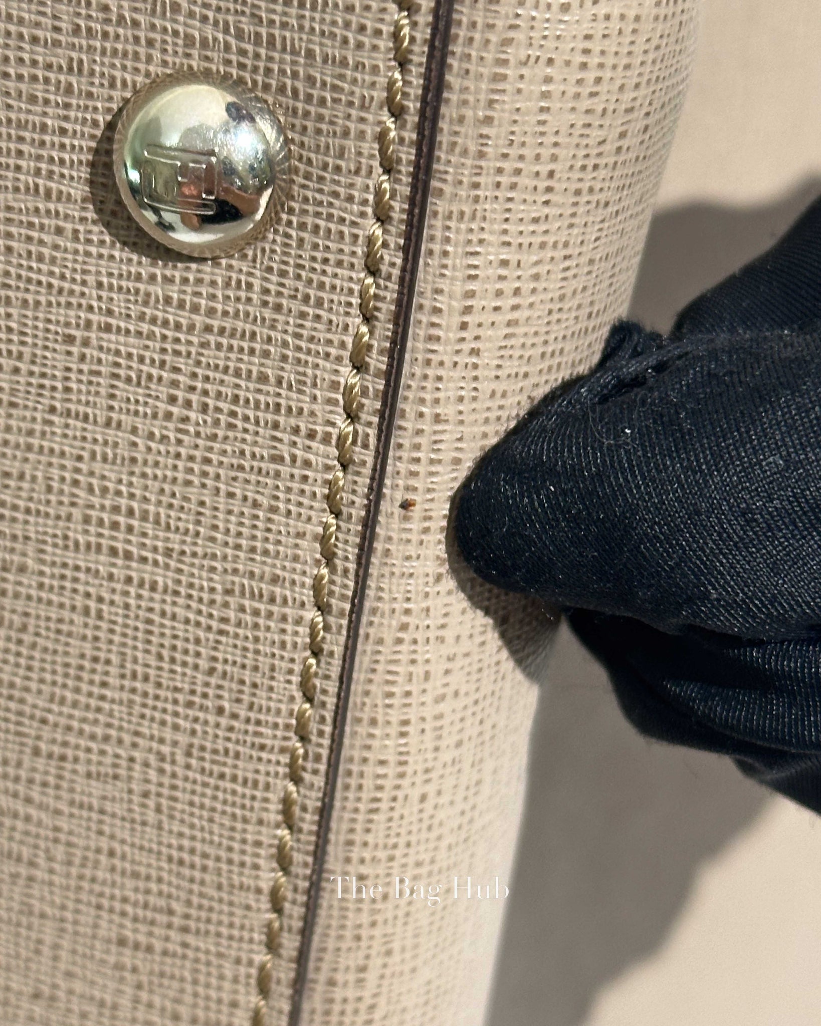 Fendi Taupe Saffiano/smooth Leather Petite 2jours Tote Bag