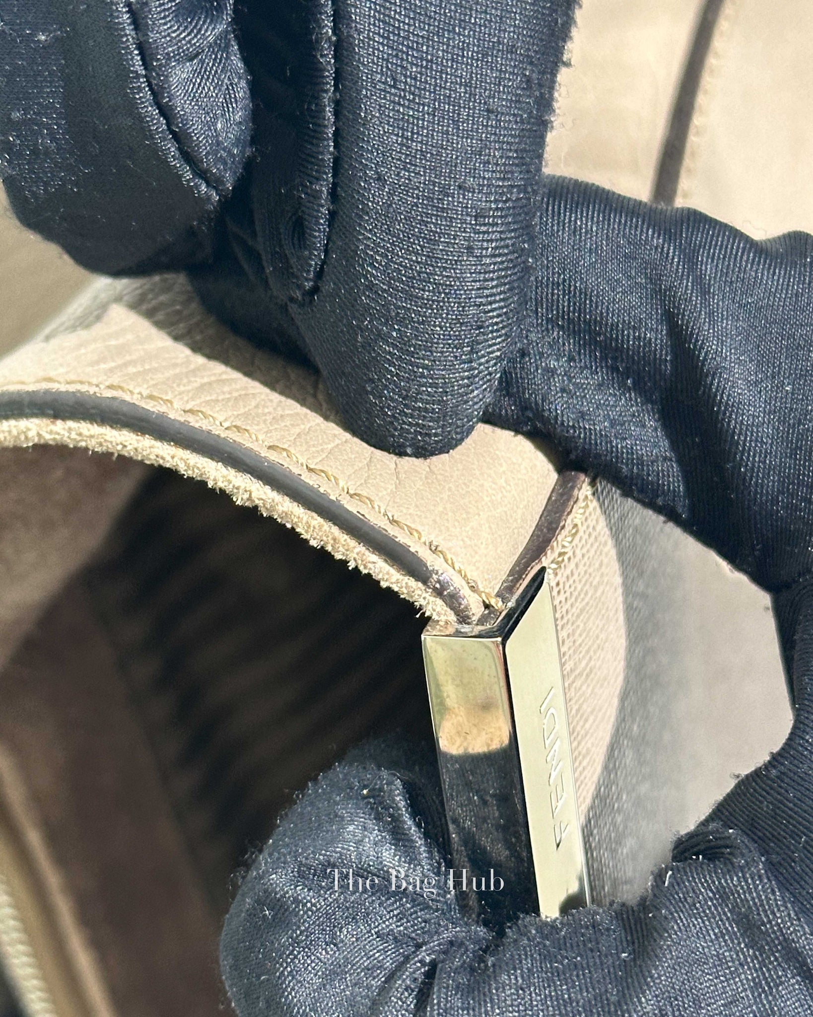 Fendi Taupe Saffiano/smooth Leather Petite 2jours Tote Bag