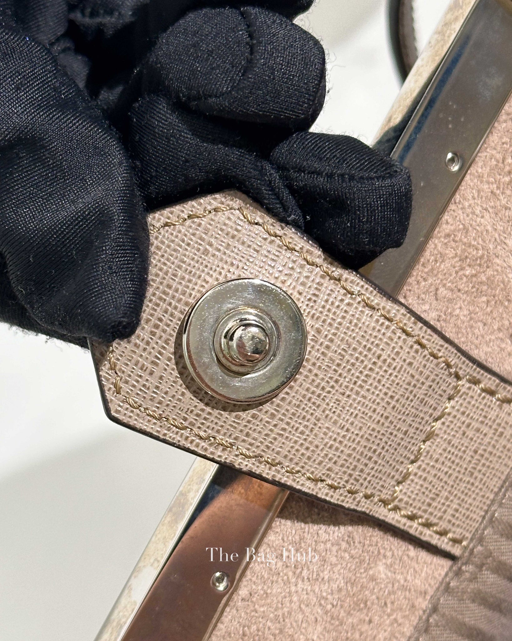 Fendi Taupe Saffiano/smooth Leather Petite 2jours Tote Bag
