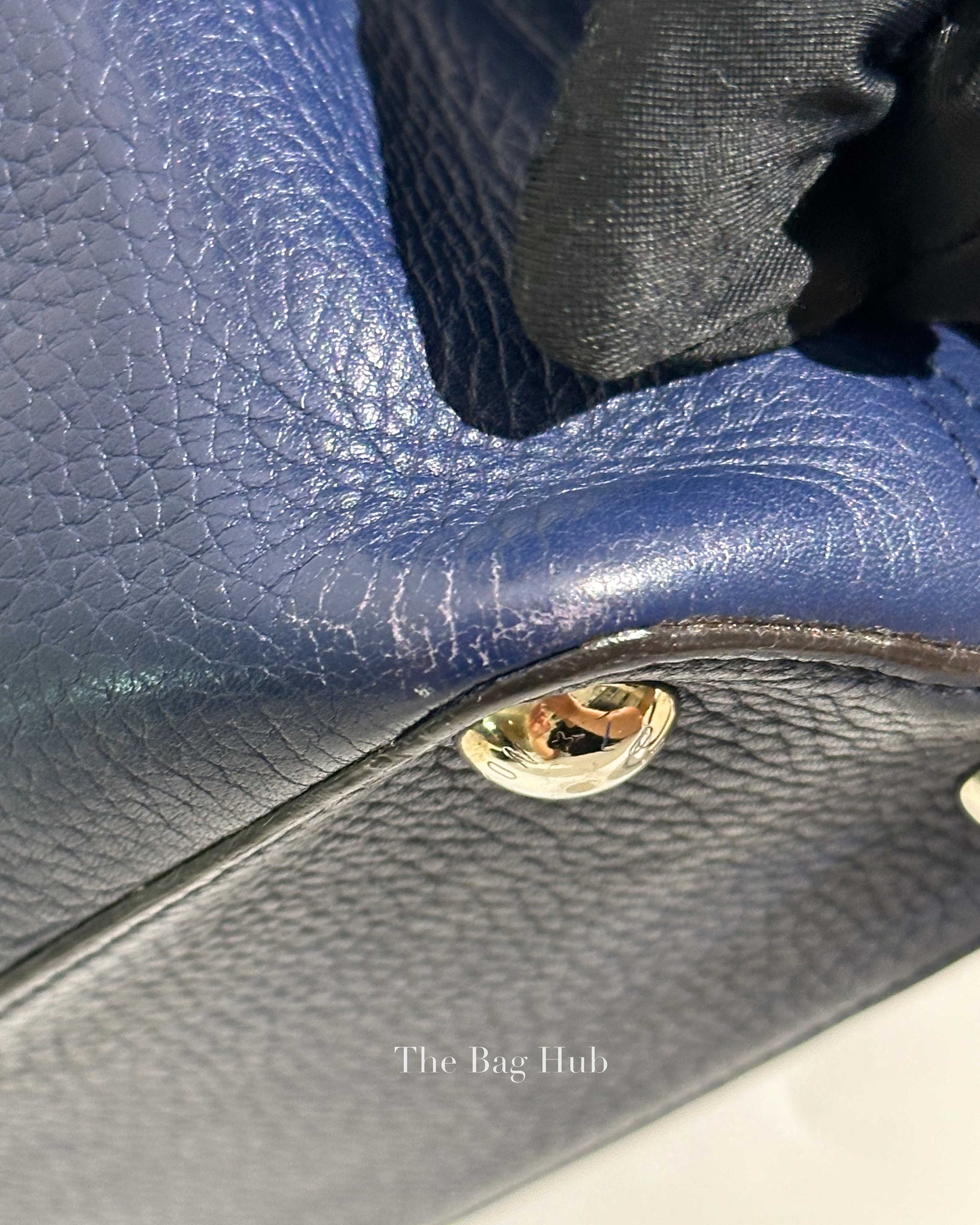 Louis Vuitton Midnight Blue Leather Capucines BB Bag