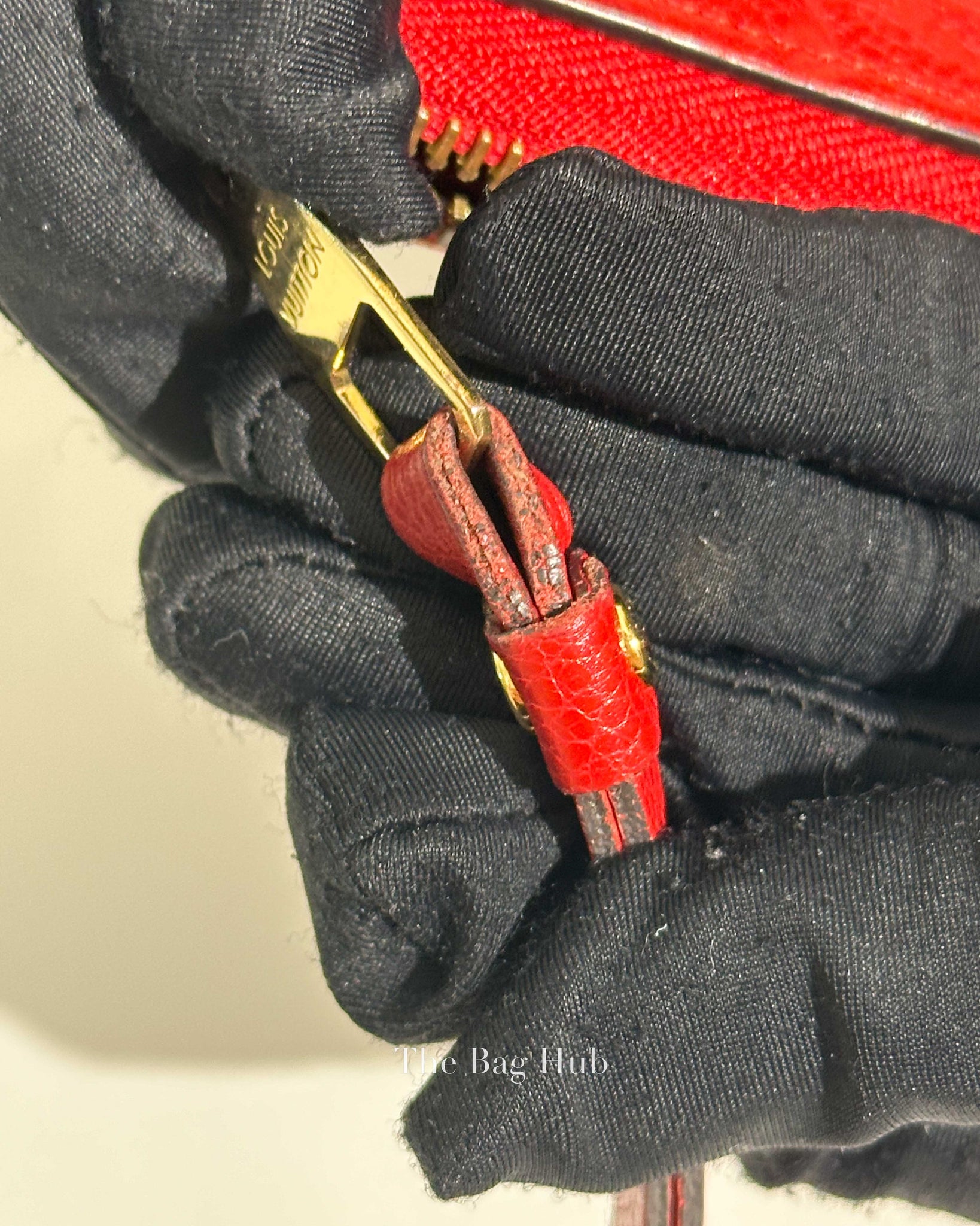 Louis Vuitton Red Empreinte Leather Monogram Secret Long Wallet