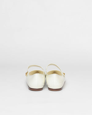 Valentino White Patent Tiptoe  Ballerina Flats Size 39
