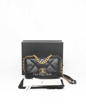 Chanel Black Lambskin C19 Flap Bag