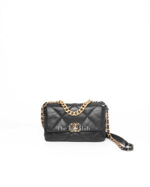 Chanel Black Lambskin C19 Flap Bag
