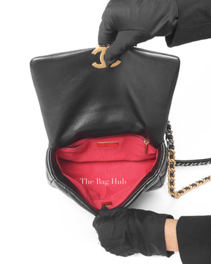 Chanel Black Lambskin C19 Flap Bag