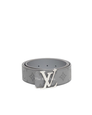 Louis Vuitton Grey Monogram Shadow Leather Reversible Men's Belt SHW 40MM