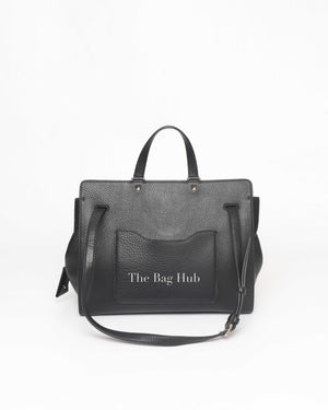 Valentino Black Leather Large Joylock Top Handle Bag