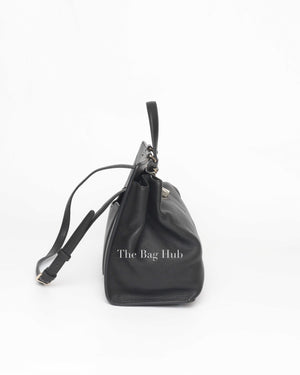 Valentino Black Leather Large Joylock Top Handle Bag