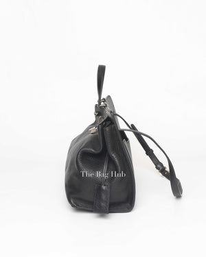 Valentino Black Leather Large Joylock Top Handle Bag
