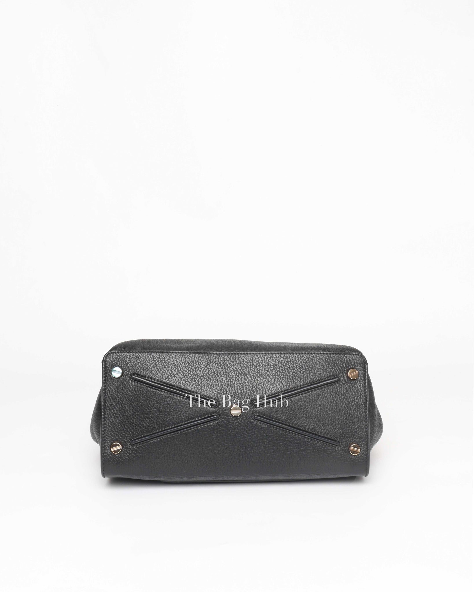 Valentino Black Leather Large Joylock Top Handle Bag