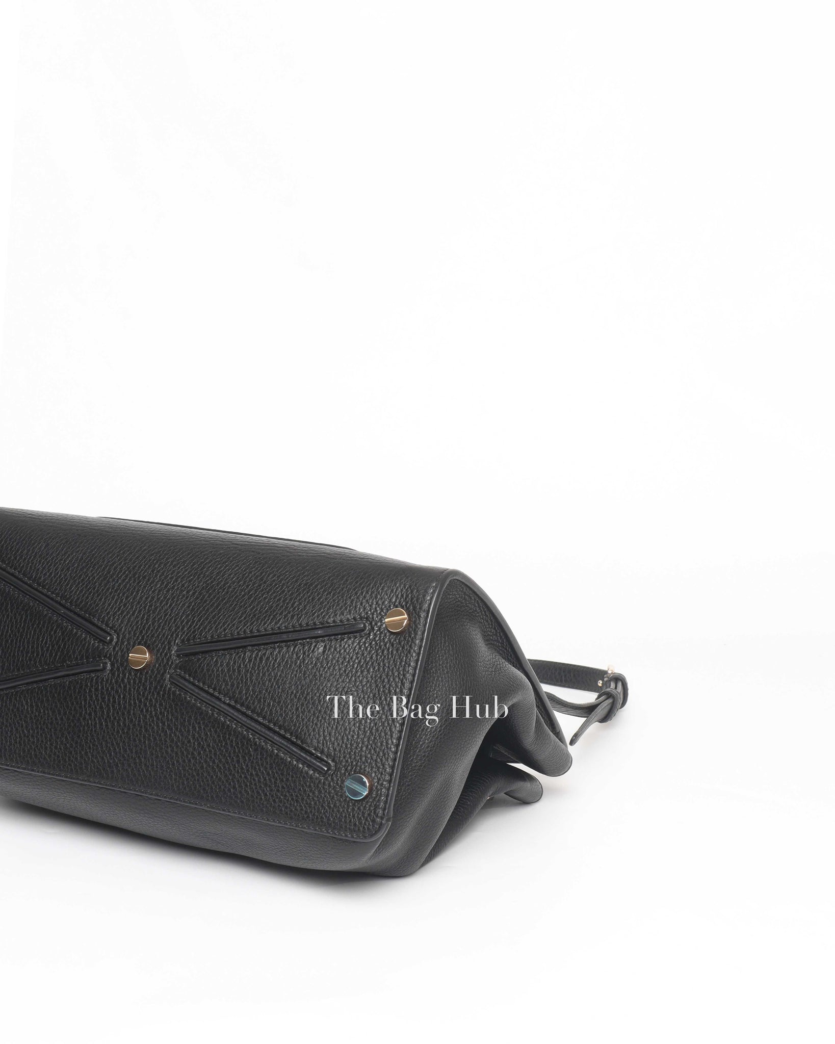 Valentino Black Leather Large Joylock Top Handle Bag