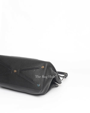 Valentino Black Leather Large Joylock Top Handle Bag